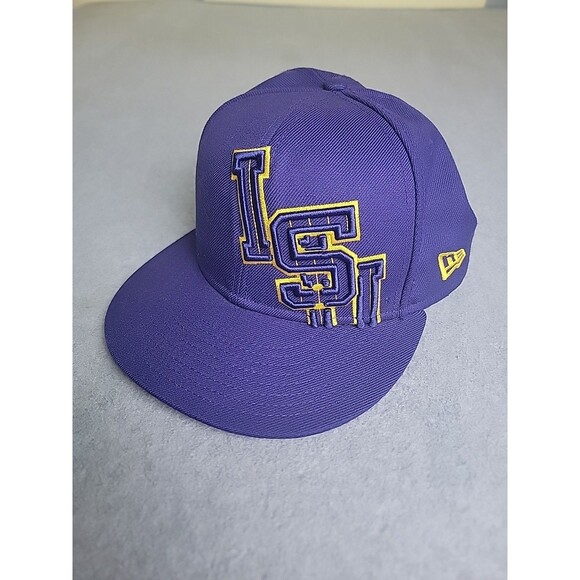 LSC Hat Cap 7 1/4 New Era 59fifty Purple Wool 3D Embroidered Fitted - Picture 1 of 9